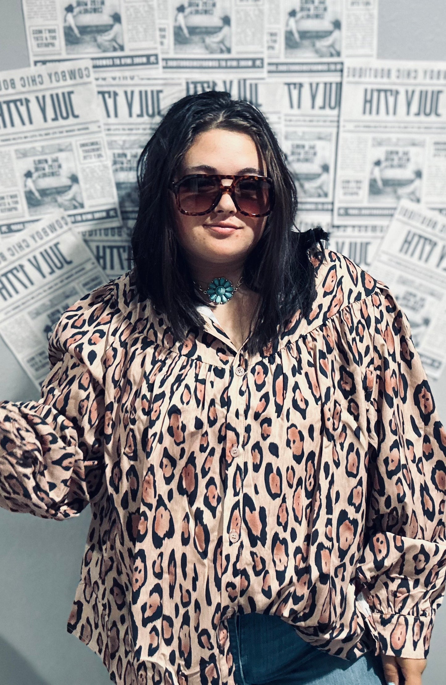 Leopard Balloon Top