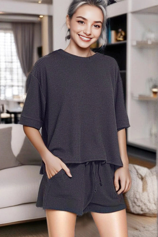 Ribbed Short Set