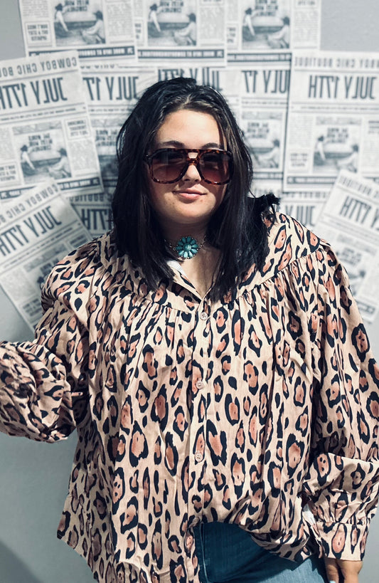 Leopard Balloon Top